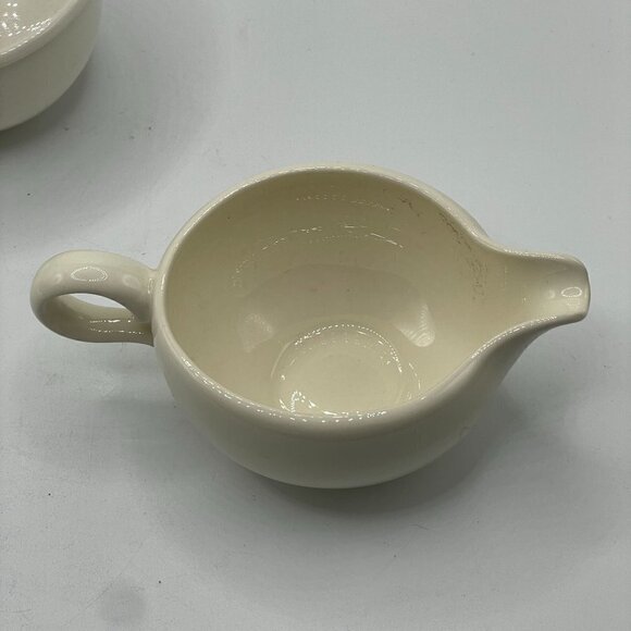 Vintage 1950s Creamer Covered Sugar Set Spencerian Scroll Taylor Smith Taylor - Picture 10 of 10